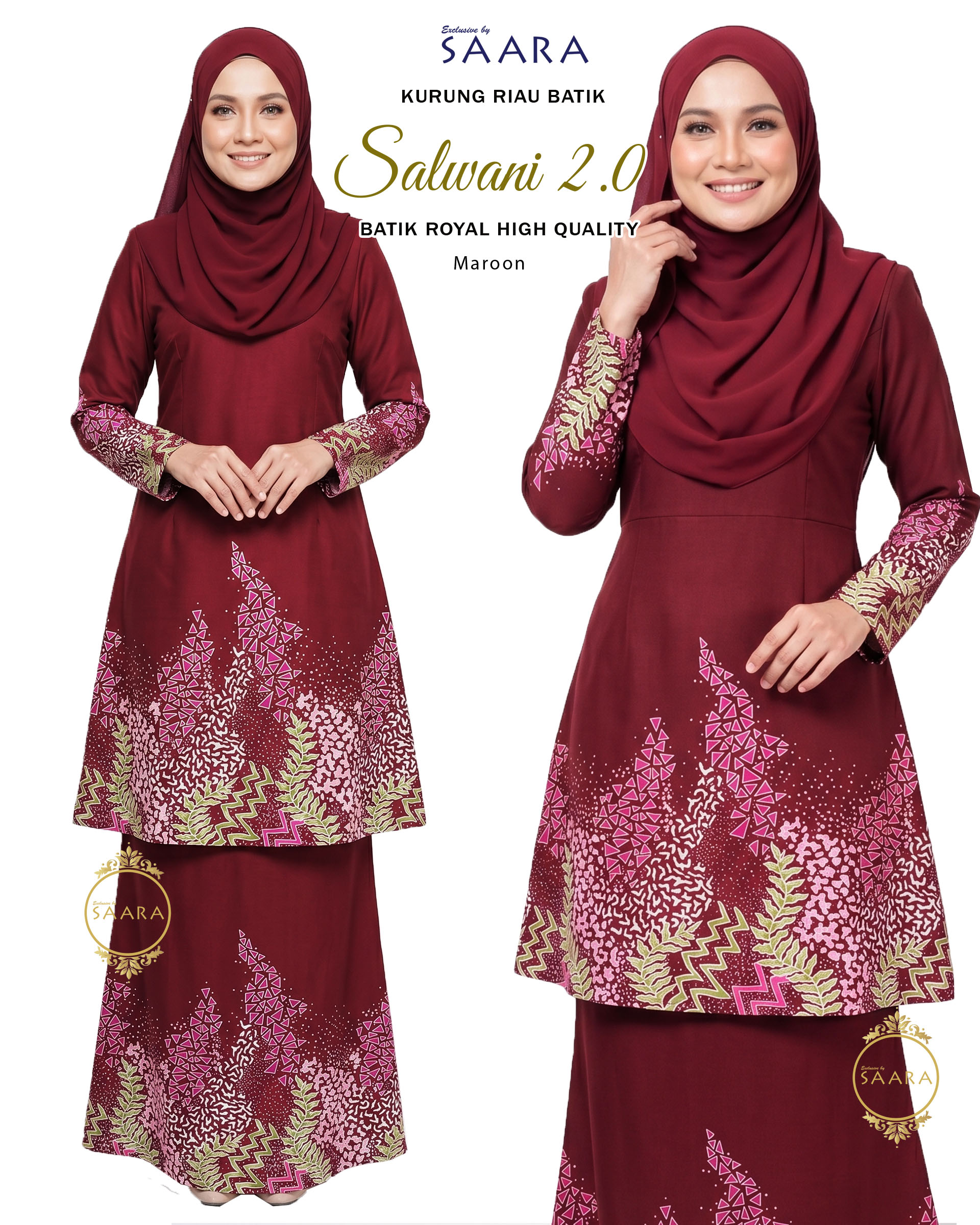 BATIK SALWANI 2.0 – MAROON