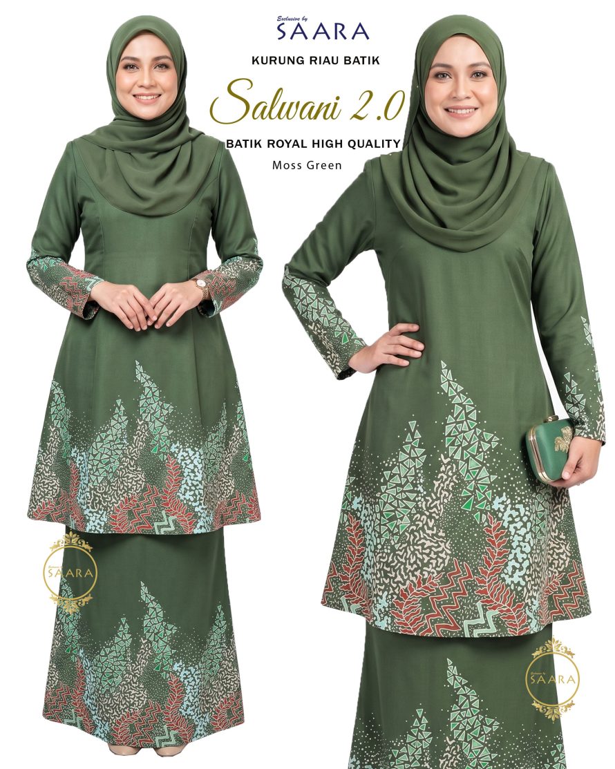BATIK SALWANI 2.0 – MOSS GREEN